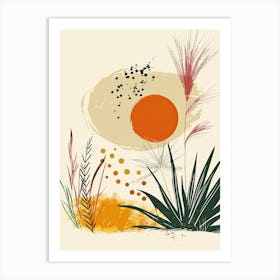 Orbiting Patterns Of Cosmic Harmony Mid Century Style Art Print