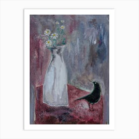 Nature on the Wall Still Life With A Blackbird Art Print