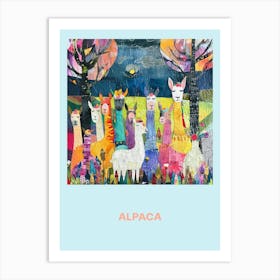 Alpaca Rainbow Poster 2 Art Print