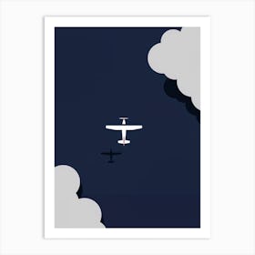 Airplane In The Sky Art Print