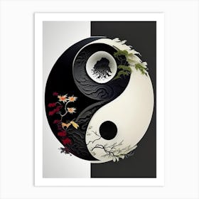 Repeat 4, Yin and Yang Illustration Art Print