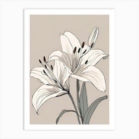 Two Lilies Art Print