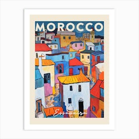 Essaouira Morocco 3 Fauvist Painting  Travel Poster Art Print