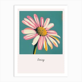 Daisy 2 Square Flower Illustration Poster Art Print