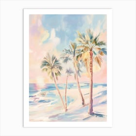 Palm Trees On The Beach Art Print