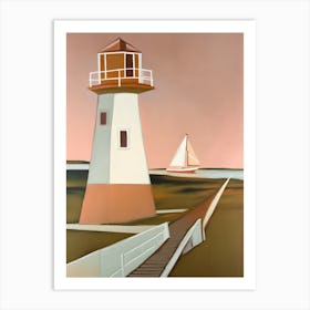 Lighthouse Abstract Art Print