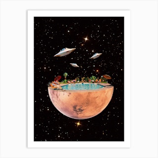 Mars Floating Art Print