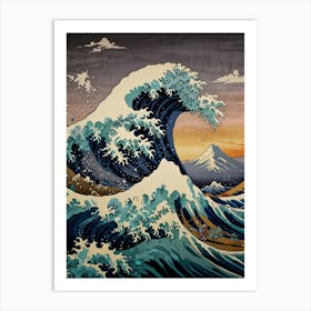 Great Wave Off Kanagawa 9 Art Print