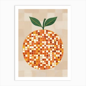 Mosaic Orange 10 Art Print