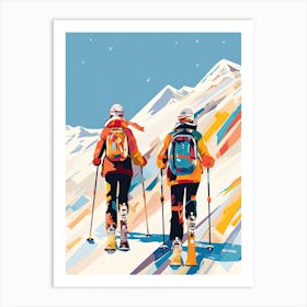Meribel   France, Ski Resort Illustration 3 Art Print