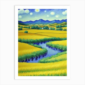 Yellow Wheat Field Art Print