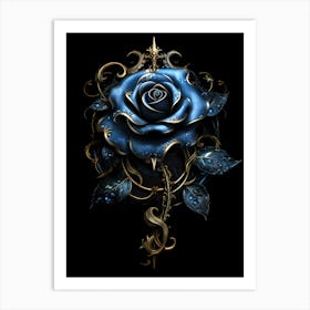 Blue Rose Art Print