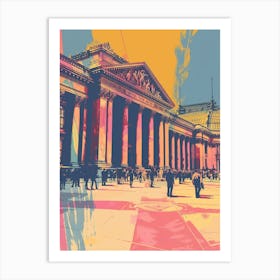 The Met New York Colourful Silkscreen Illustration 1 Art Print