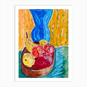 Fruit And Vase Art Print