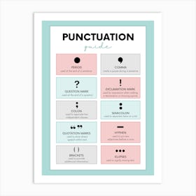 Punctuation Guide Art Print