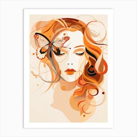 Butterfly Woman Art Print