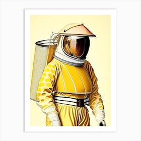 Beekeeping Suit Vintage Art Print