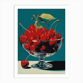 Vintage Cherries Advertisement Style 2 Art Print