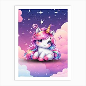 Cute Unicorn 1 Art Print