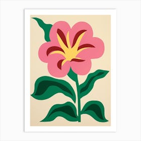 Cut Out Style Flower Art Lily 5 Art Print