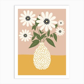 Flower Arrangement In Vase | 03 – Yellow Art Print