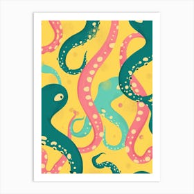 Octopus Pattern 6 Art Print