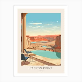 Canyon Point, Utah 3 Midcentury Modern Pool Poster Art Print