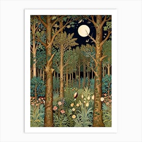 William Morris Forest At Night 18 Art Print