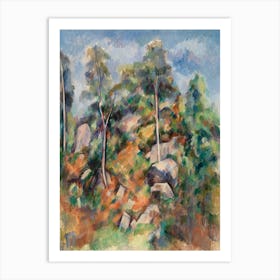 Rocks And Trees, Paul Cézanne Art Print
