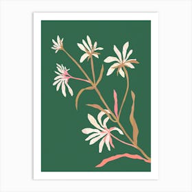 White Blossoms In The Breeze Art Print