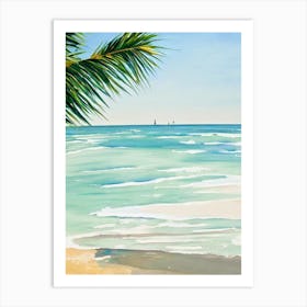 Folly Beach, South Carolina Contemporary Illustration 1  Art Print