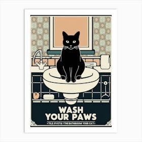 Wash Your Paws 12 Art Print