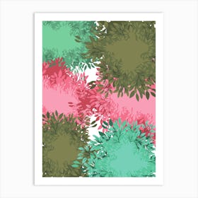 Seamless Pattern With Leaves Art Print