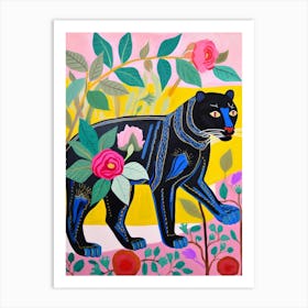Maximalist Animal Painting Panther 9 Art Print