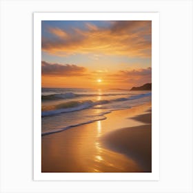 Sunset On The Beach 1 Art Print