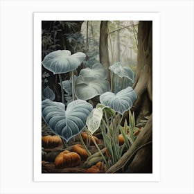 Vintage Jungle Botanical Illustration Taro 2 Art Print