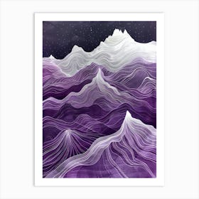 Purple Mountains 2 Art Print