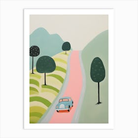 Car On The Road Art Print