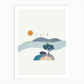 Minimalist Landscape Art II Art Print