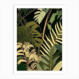 Jungle Foliage 3 Light Rousseau Inspired Art Print