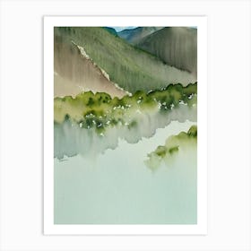 Teide National Park Spain Water Colour Poster Art Print