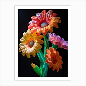 Bright Inflatable Flowers Gerbera Daisy 1 Art Print