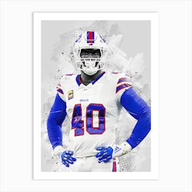 Von Miller Buffalo Bills Art Print