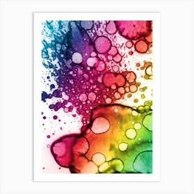 Abstract Watercolor Rainbow 2 Art Print