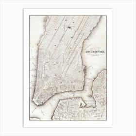 Map Of The City Of New York Art Print