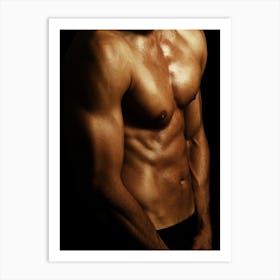 Muscular Man Posing 5 Art Print