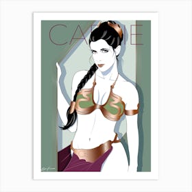 Carrie Fisher (Slave Leia) - Retro 80s Style Art Print