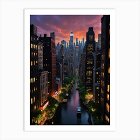 Rush Hour in the City That Never Sleeps Art Print