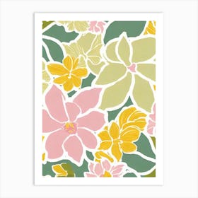 Orchids Pastel Floral 1 Flower Art Print