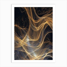 Abstract Golden Rays Art Print